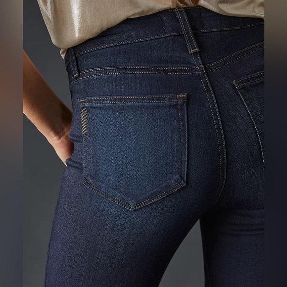 Paige Hoxton High Rise Ultra Skinny Transcend Jeans - Mona Dark Wash - Picture 6 of 8